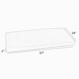 Sorra Home Gardenia Seaglass Floral Indoor/Outdoor Bench Cushion