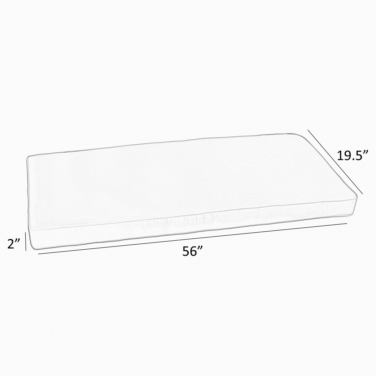 Sorra Home Gardenia Seaglass Floral Indoor/Outdoor Bench Cushion