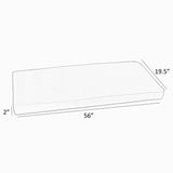 Sorra Home Gardenia Seaglass Floral Indoor/Outdoor Bench Cushion