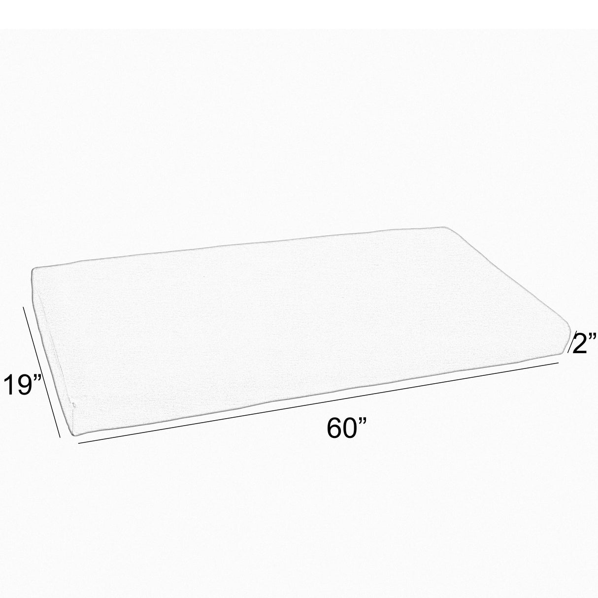 Sorra Home Gardenia Seaglass Floral Indoor/Outdoor Bench Cushion
