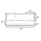 Sorra Home Sunbrella Textured Indigo Indoor/Outdoor Deep Seating Sofa Pillow and Cushion Set