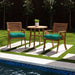 Sorra Home Sunbrella Tufted Chair Cushion Round U-Shaped Back 19 x 19 x 3" (Set of 2)
