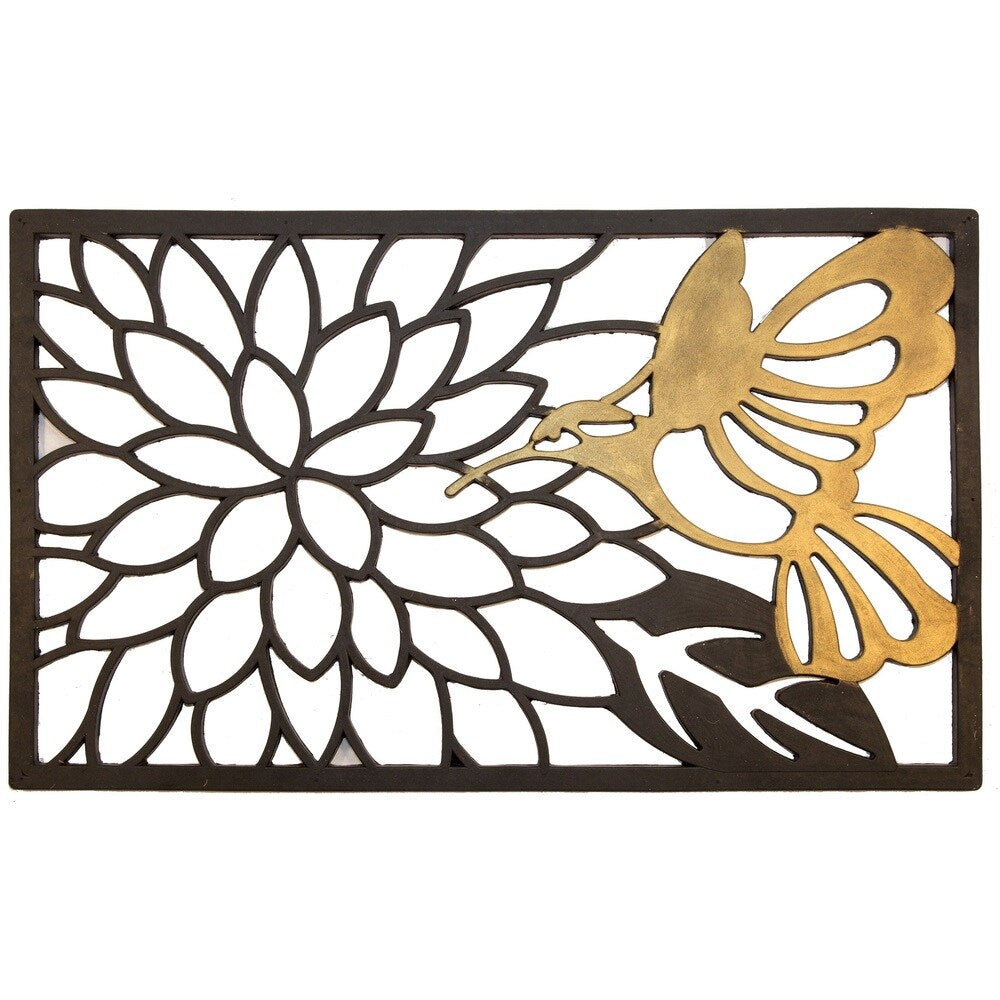 Entryways Hummingbird Recycled Rubber Doormat