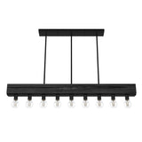 Hunter Donelson 9-Light Linear Chandelier - Rustic, Farmhouse - Dining Room, Kitchen Island