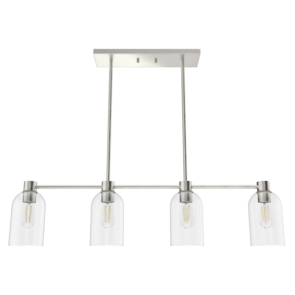 Hunter Lochemeade 4-Light Linear Chandelier - Dining Room, Kitchen Island - Modern Farmhouse, Transitional, Industrial