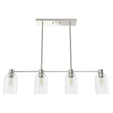 Hunter Lochemeade 4-Light Linear Chandelier - Dining Room, Kitchen Island - Modern Farmhouse, Transitional, Industrial