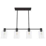 Hunter Lochemeade 4-Light Linear Chandelier - Dining Room, Kitchen Island - Modern Farmhouse, Transitional, Industrial