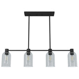 Hunter Lochemeade 4-Light Linear Chandelier - Dining Room, Kitchen Island - Modern Farmhouse, Transitional, Industrial