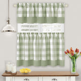 Hunter Window Curtain Tier Pair and Valance Set