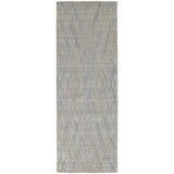 Huntley Abstract Diamond Accent Rug, High/Low, Silver Gray/Dusty Blue