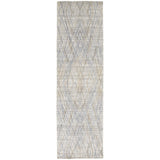 Huntley Abstract Diamond Accent Rug, High/Low, Silver Gray/Dusty Blue