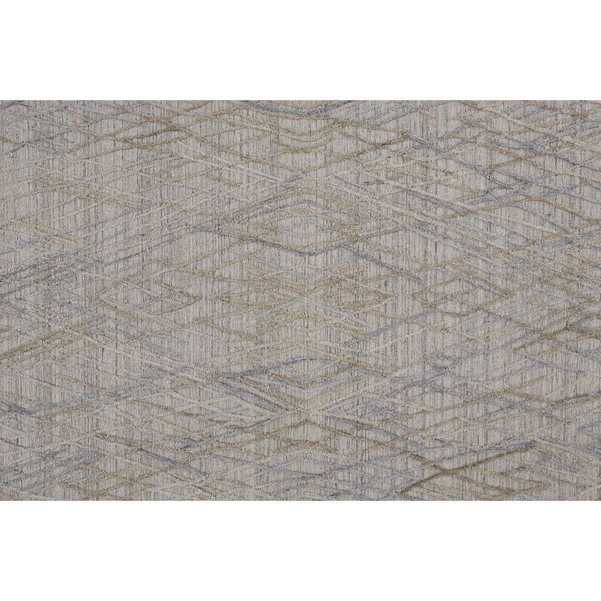 Huntley Abstract Diamond Accent Rug, High/Low, Silver Gray/Dusty Blue