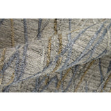 Huntley Abstract Diamond Accent Rug, High/Low, Silver Gray/Dusty Blue