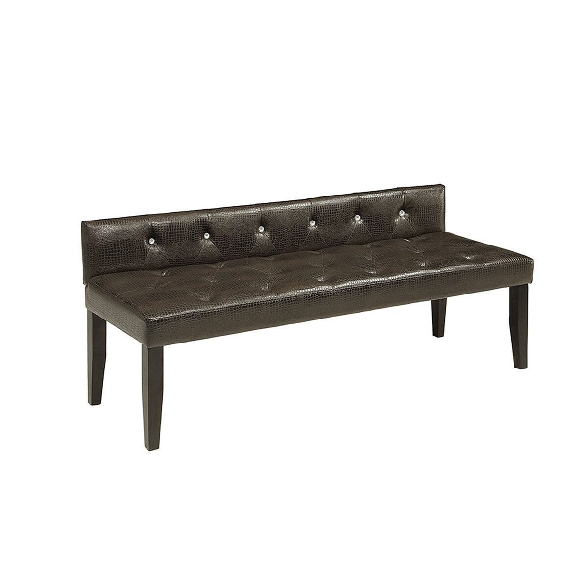 Furniture of America Fols Contemporary 64-inch Solid Wood Accent Bench