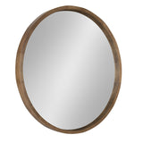 Hutton Round Decorative Wood-framed Wall Mirror
