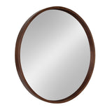 Hutton Round Decorative Wood-framed Wall Mirror