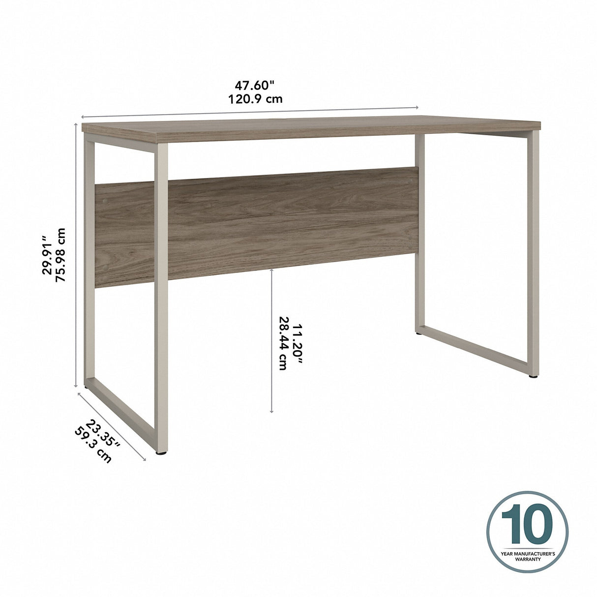 Hybrid 48W x 24D Computer Table Desk by Bush Business Furniture