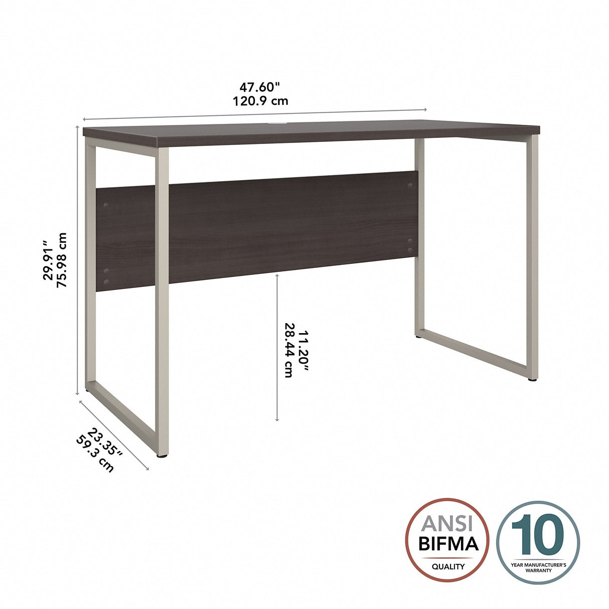 Hybrid 48W x 24D Computer Table Desk by Bush Business Furniture