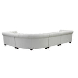 Hydeline Aliso Top Grain Leather L-Shape Chesterfield Sectional Sofa - L-Piece Sectional