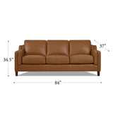 Hydeline Bella Top Grain Leather Sofa Set, Sofa and Loveseat