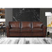 Hydeline Brookfield Top Grain Leather Sofa With Feather, Memory Foam and Springs
