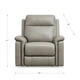 Hydeline Stanfield Zero Gravity Power Recline and Headrest Top Grain Leather Sofa, Loveseat and Chair