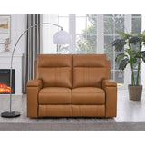 Hydeline Venice Top Grain Leather Power Reclining Sofa Set, Sofa and Loveseat with USB-Ports