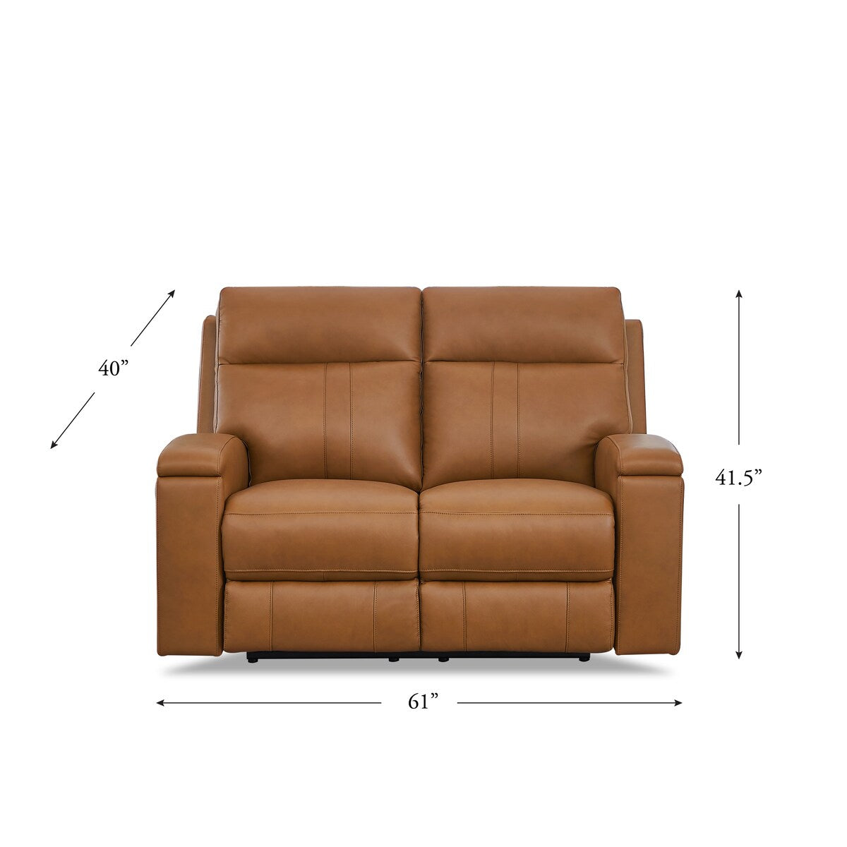 Hydeline Venice Top Grain Leather Power Reclining Sofa Set, Sofa and Loveseat with USB-Ports