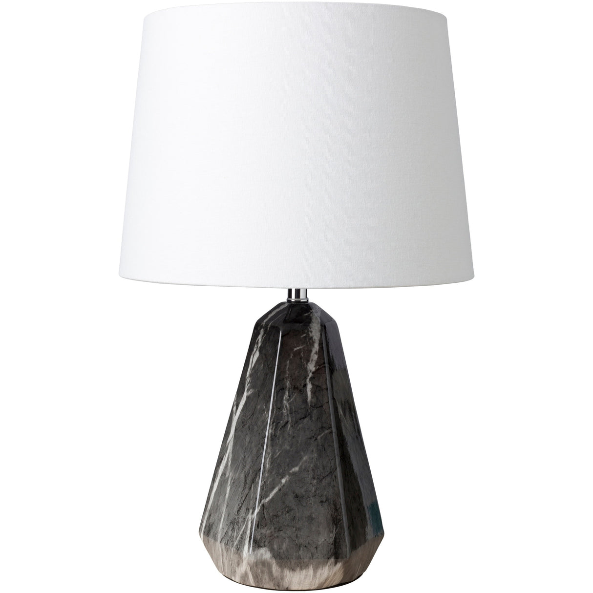 Hydra Table Lamp with Black Base and White Shade