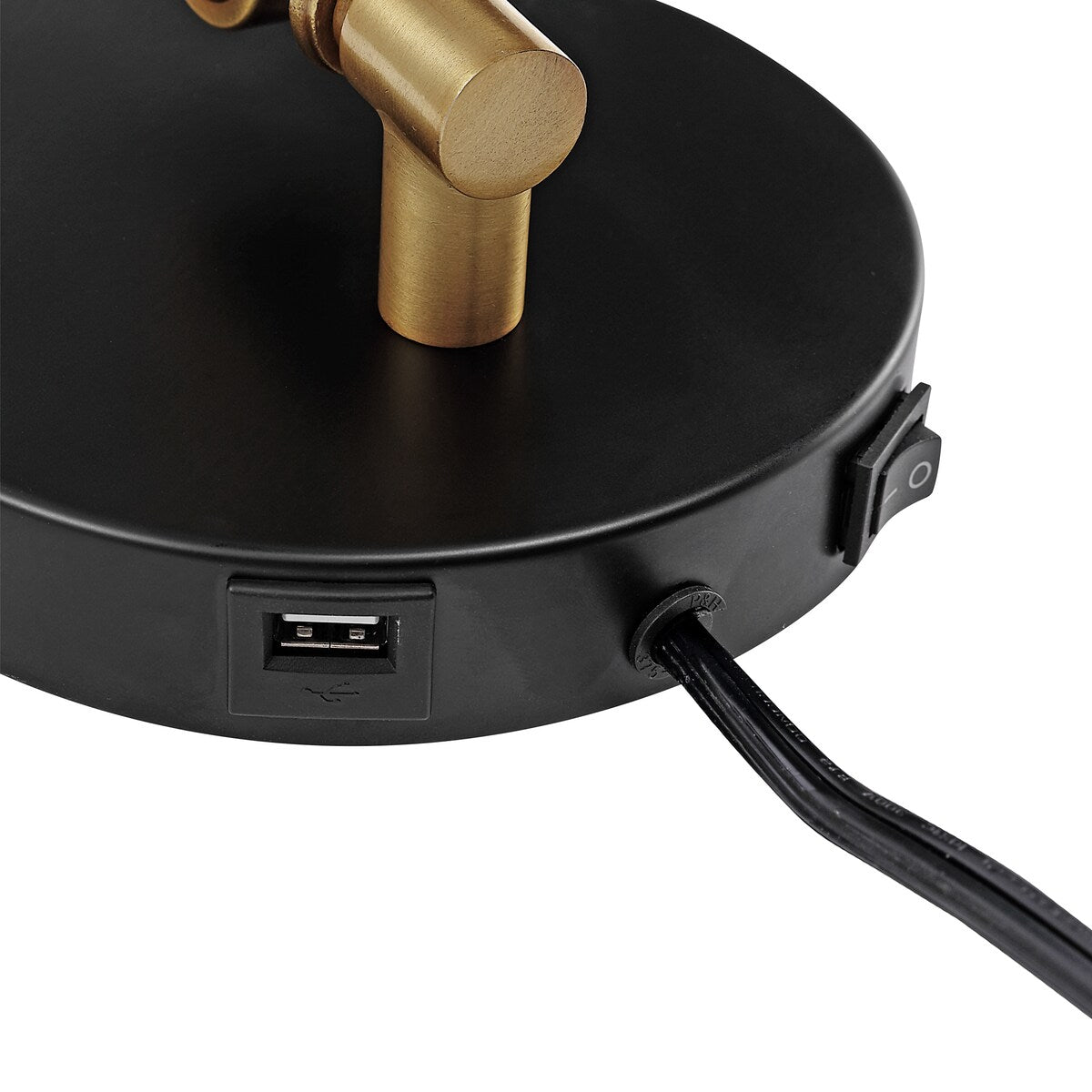 Hygge Swing Arm 1-Light Modern Midcentury Iron USB Charging Port LED Sconce, by JONATHAN Y