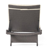 Hypoint Outdoor Wicker Armless Chaise Lounge with Cushion by Christopher Knight Home