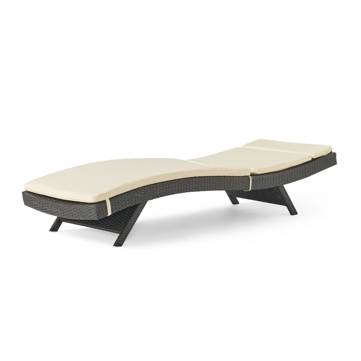 Hypoint Outdoor Wicker Armless Chaise Lounge with Cushion by Christopher Knight Home