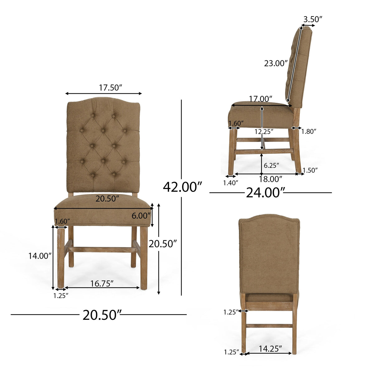 Hyvonen Tufted Dining Chairs (Set of 2) by Christopher Knight Home