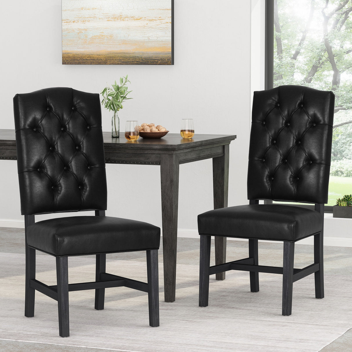 Hyvonen Tufted Dining Chairs (Set of 2) by Christopher Knight Home