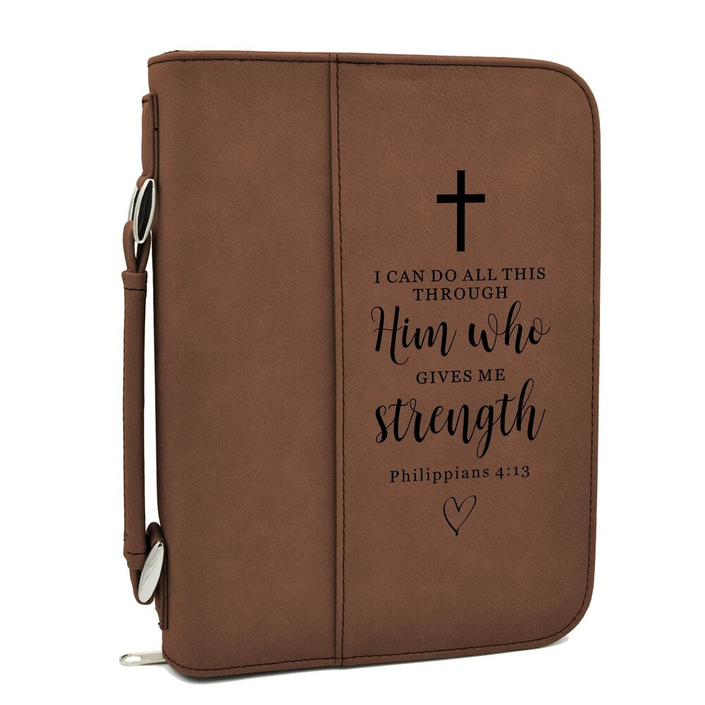 I Can Do All This Through Him Brown Bible Cover