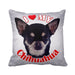 I Love My Chihuahua Throw Pillow