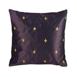 IC Linen Company by Kathy Fielder Purple Fleur De Lis Throw Pillow