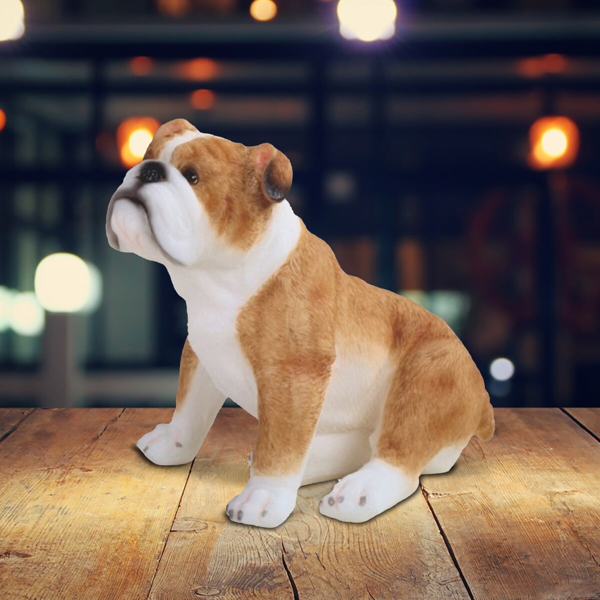 ICE ARMOR 4.75"H English Bulldog Sitting Figurine Statue