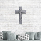 ICE ARMOR Holy Trinity Crucifix Grey 24"H Jesus Nailed On The Cross Crucifix Wall Cross Holy Figurine
