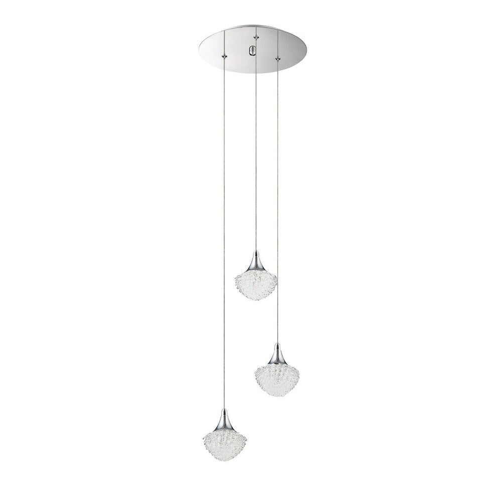 Icicle Series 3-Light Chrome Pendant Pan