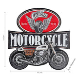 IH Casa Decor Embossed Metal Sign Motorcycle