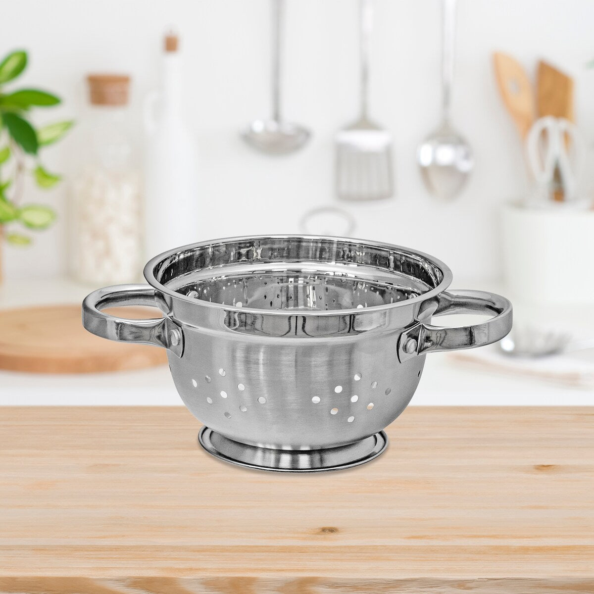 IH Casa Decor Stainless Steel Deep Colander With Handles 9.5" - Silver
