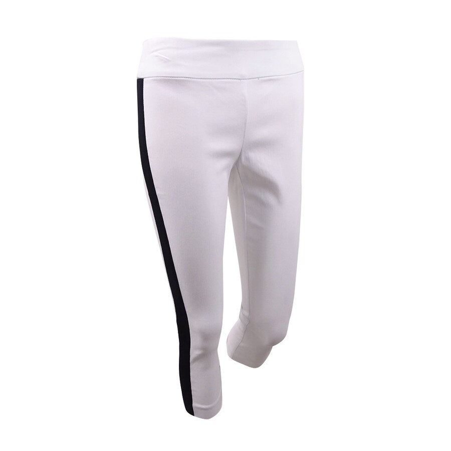 INC International Concepts Women's Plus Size Side-Stripe Skinny Pants