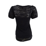 INC International Concepts Women's Zebra Burnout Top