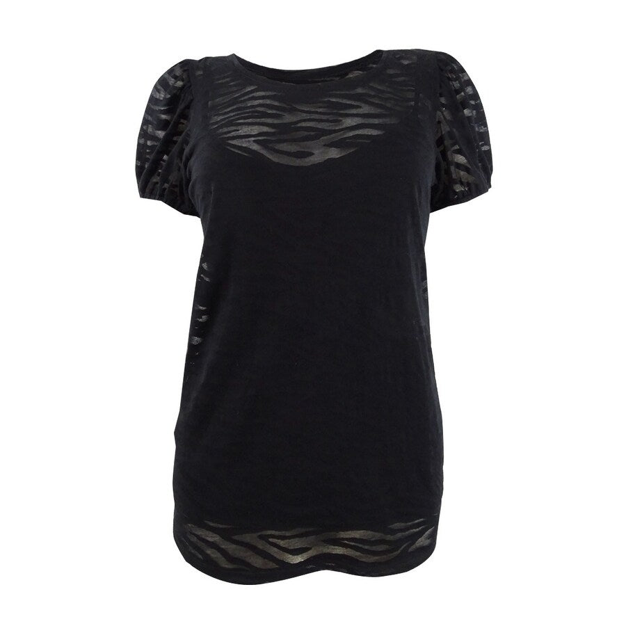 INC International Concepts Women's Zebra Burnout Top
