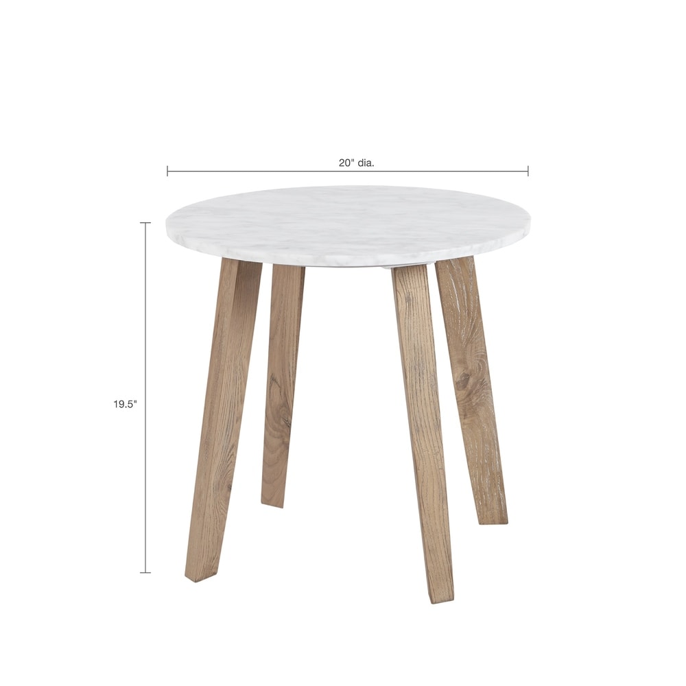 Carson Carrington Antsla White End Table
