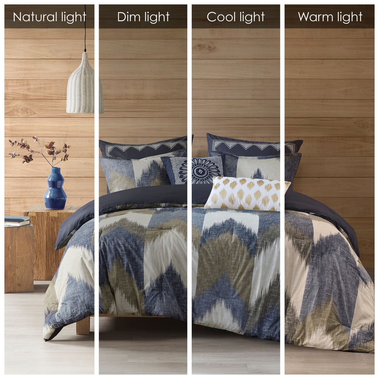 INK+IVY Alpine Navy 3 Piece Comforter Mini Set