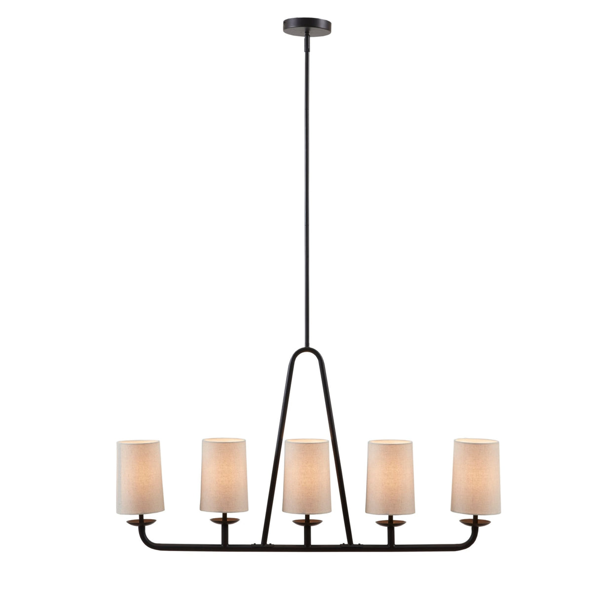 INK+IVY Serenitie Bronze 5-Light Linear Chandelier