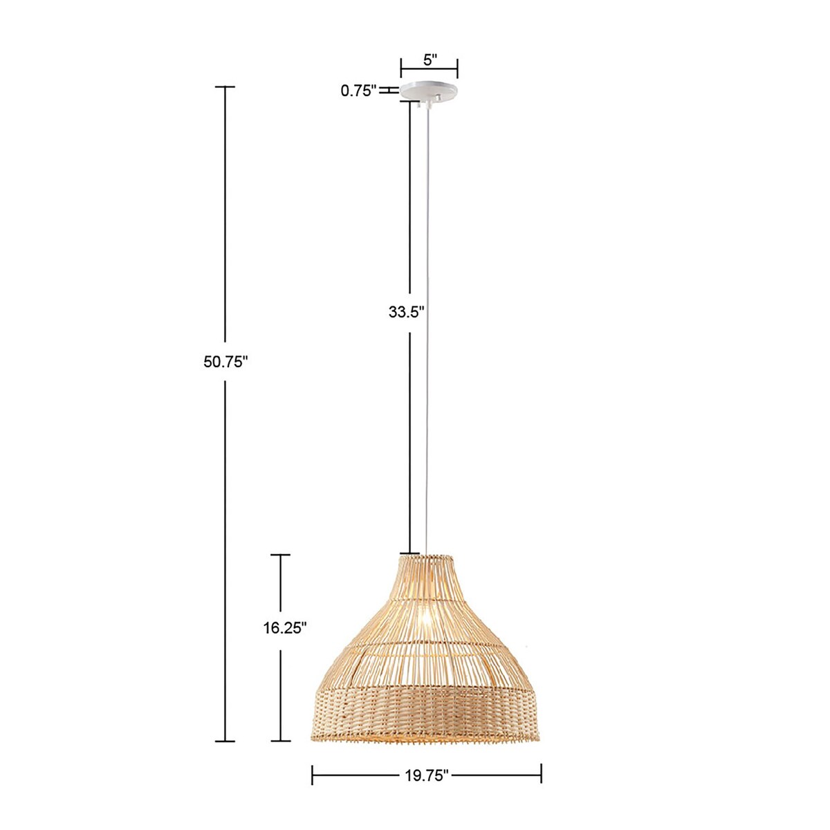 INK+IVY Wren Bell Shaped Bamboo Pendant