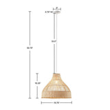 INK+IVY Wren Bell Shaped Bamboo Pendant